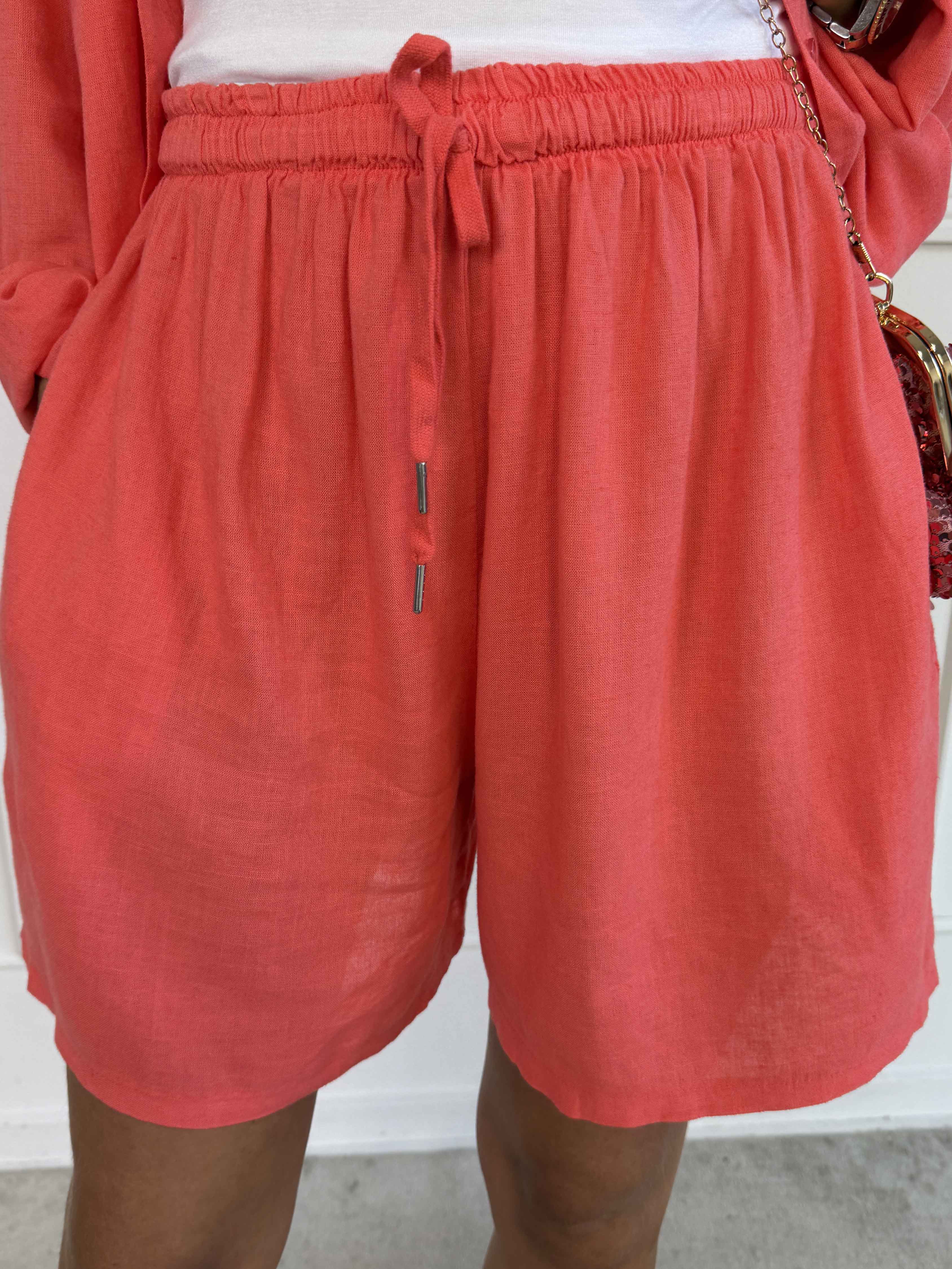 Clara Shorts - Lätta shorts i viskos och linne